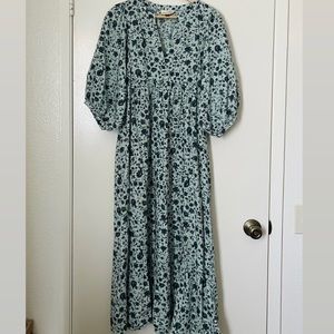 Universal Thread Floral Puff Sleeves Maxi Dress
